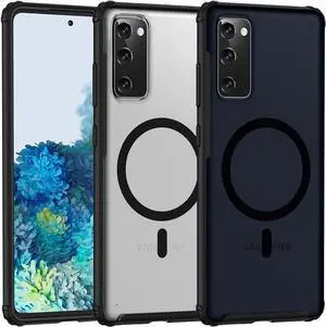 TIANNIUKE Magnetic Case for Samsung Galaxy S20 FE 5G, Translucent Matte Anti-Fingerprint,Compatible with MagSafe,Slim Fit Shockproof Protective Phone Case for Galaxy S20 FE Case (Black)