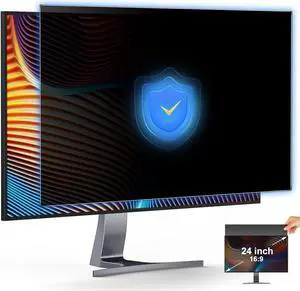 [2-Pack] 24 Inch Privacy Screen for Monitor Computer Screen Privacy Filter for 16:9 Widescreen Monitor Desktop PC Monitor Privacy Film Monitor Privacy Shield and Anti-Glare Protector