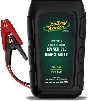 Battery Tender 2000 AMP Lithium Jump Starter -16000mAh Portable Power Station with 100 Watt Inverter - 3 Fast USB Charging Ports - 030-2040-WH