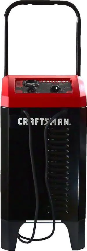 CRAFTSMAN CMXCESM233 250A 6V/12V Wheeled Battery Charger and Jump Starter  for Car, SUV, Truck, and Boat Batteries  135-Minute Manual Timer Controlled