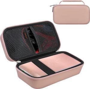 Canboc Hard Carrying Case for Halo Bolt Air 58830 mWh/Halo Bolt Air+ 55500 Portable Emergency Power, Car Jump Starter Charger Power Bank, Mesh Bag fit Jump Cables, AC Outlet, Charger, Rose Gold