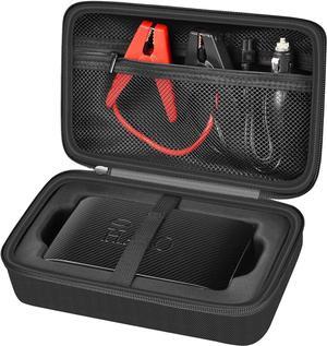 Case for Halo Bolt 58830/57720/ Air 58830/ ACDC Max 55500 mWh/ Air + Portable Emergency Power Kit, Storage Holder for Air Nozzles, Extra Accessory, Car Jump Starter, and Charger- Black (Box Only)