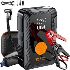 Car Jump Starter with Air Compressor, 2500A Car Battery Jump Starter Portable (8.5L Gas/8.0L Diesel) with 150PSI Digital Tire Inflator, 12V Car Battery Jump Box, Battery Booster with Type-C PD45W