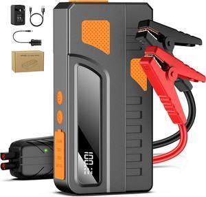Portable Power Bank 66Wh with 110V AC Outlet and Car Jump Starter, BooKoo Portable Laptop Charger with LED Light, 2 USB-A Ports, 1 DC Port for Emergency Use Home Outdoor and Camping