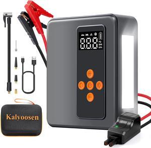 Jump Starter with Air Compressor,8000A 160PSI 32000mAh 12V Car Battery,Tire Inflator(All Gas/16L Diesel),Portable Jump Starter Battery Pack,25mm Cylinder,4000 Lumens Emergency LED Light