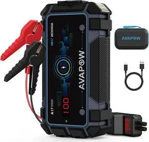 AVAPOW Car Jump Starter 2000A Peak Jump Boxes for Vehicles(12V 8L Gas/6.5L Diesel Engine) Equipped Fast Wireless Charging Jump Starter Battery Pack