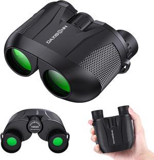 Compact Binoculars for Adults and Kids 10x25 Small Mini Lightweight Pocket Binoculars Easy Focus for Bird Watching Travel Hiking Sightseeing Concert Cruise Ship Football Games