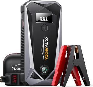 5000A Car Battery Jump Starter for All Gas/10.0L Diesel Engines, 99.16Wh Portable Car Jump Starter Battery Pack, 12V Car Battery Jumper with Safety Jumper Cables, Fast Charge 3.0, Lights