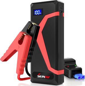 4150A Peak Jump Starter Battery Pack - 12V Jump Box for All Gas/Up to 12L Diesel - Dual USB Power Bank, Emergency Light (Red)