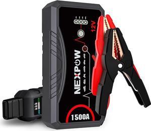 NEXPOW Car Jump Starter,Car Battery Jump Starter Pack 1500A Peak Q10S for Up to 7.0L Gas and 5.5L Diesel Engine12V Auto Battery Booster,Jumper Cables,Portable Lithium Jump Box with LED Light/USB QC3.0