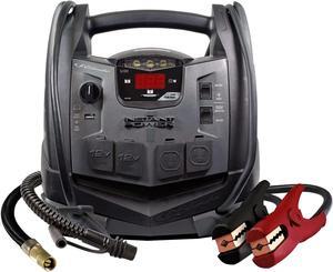 Electric SJ1332 6-in-1 Portable Power Station and Jump Starter with 150-PSI Air Compressor and 200 Continuous/400 Peak Watt Power Inverter, 1200 Peak Amps, 12 Volts, Black, 1 unit