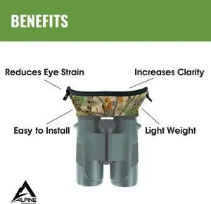 Slicker Bino Bandit - Blocks Glare, Improves Visual Acuity and Reduces Eye Fatigue. FITS All Binoculars. (Stealth Olive)