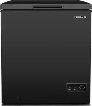 Frigidaire EFRF5003-BLACK Chest Deep Freezer-GARAGE-READY, 5.0 Capacity, Black-Adjustable Thermostat-Removable Vinyl Coated Wire Basket-Easy Defrost Drain, 5 cu ft