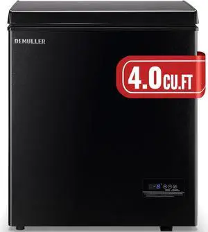 Chest Freezer with Electronic Control 41 to -15  Deep Freezer Freestanding Freezers with 2 Removable Stainless Steel Basket Mini Freezer Top Open Door BLACK
