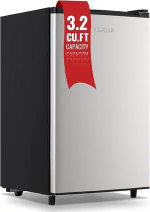 Upright Freezer 3.2 Cu.ft Freezer Single Door Freestanding Freezer with Adjustable Thermostat Front Door Open Freezer for Kitchen, Apartment, Basement, Dorm, Silver