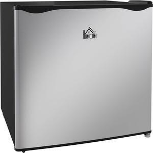 HOMCOM Mini Freezer Countertop, 1.1 Cu.Ft Compact Upright Freezer with Removable Shelves, Reversible Door for Home, Dorm, Apartment and Office, Silver