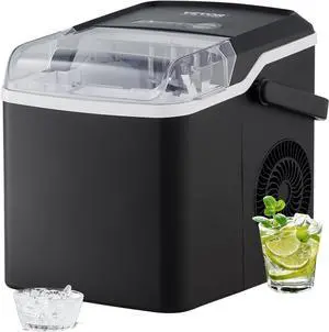 VEVOR Ice Maker Countertop, 26lbs in 24 Hours,9 Cubes Ready in 7 Minutes, Self Cleaning Countertop Ice Maker with Scoop and Basket for Home Kitchen Camping Office