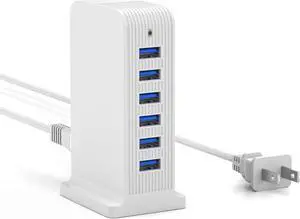 USB Charger 6 Port 25W Multi USB Tower Charging Station for Multiple Devices iPhone 15/14/14 Pro/14 Pro Max/13 Pro/13 Pro Max/Android/Samsung/Tablet,etc (white, 25W) USB Charger 6 Port 25W Multi USB Tower Charging Station for Multiple Devices iPhone 15/14/14 Pro/14 Pro Max/13 Pro/13 Pro Max/Android/Samsung/Tablet,etc (white, 25W)