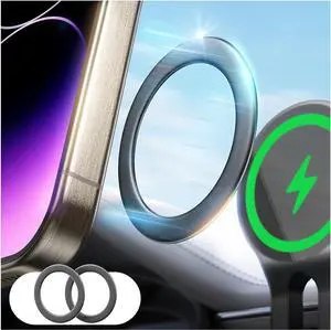 LISEN for MagSafe Sticker,Upgraded Magnetic Ring for Phone Case Compatible with MagSafe Ring for MagSafe Car Charger Phone Magnet Plate Magsafe Converter Kit Fits iPhone 15/14/13/12 Android Galaxy S24