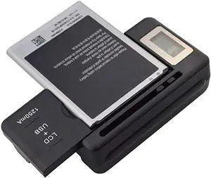 Universal LCD Battery Charger, Travel chargering for Samsung Galaxy S3 S4 S5 Note 2 3 4, Edge, Mega, LG, Huawei, HTC, ZTE, etc