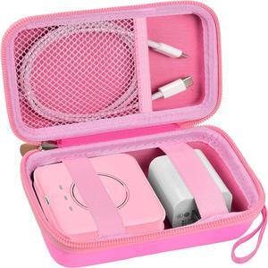 Travel Case for UCOMX for Nano/for Iseyyox/for LISEN/for RTOPS 3 in 1 Wireless Charger, Foldable Magnetic Charging Station Storage Holder Bag for Fast Charge Pad Cable and Adapter, Pink-Box Only