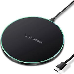 Wireless Charger 20W Max Fast Wireless Charging Pad Compatible with iPhone 11, 12, 13, 14 15 Pro/Pro Max,XS, XS Max, XR, 8 Plus, Air Pods Pro/3/2; for Samsung Galaxy/Note, Galaxy Buds (Black)
