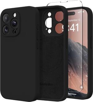 Magnetic for iPhone 13 Pro Max Case, Compatible with MagSafe, [Full Camera Protection][Screen Protector] Silicone Shockproof Protective Phone Case for iPhone 13 Pro Max 6.7", Black