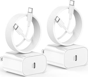 iPhone 15 Charger Block and 6ft Type C to C Cable Cord Long, 20W USB C Fast Charging Plug for Apple iPhone 15 Plus/15 Pro Max,iPad Pro 12.9/11 inch 4/3 th/Air/Mini 6 Gen,Wall Power Adapter Cube Brick