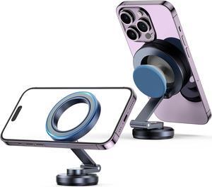 APPS2Car Foldable Metal Magnetic Car Phone Mount for Magsafe iPhone 16 15 14 13 12 Pro Max Plus Mini MagSafe Case, One-Hand Operation