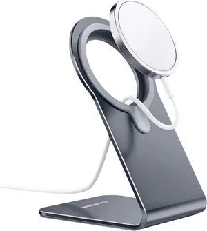 CreaDream Stand for MagSafe Charger, Aluminum Stand Holder for iPhone 15 14 13 12 Series, Magsafe Accessories Compatible with iPhone 15 14 13 12 Plus, Pro, Pro Max [MagSafe Charger Not Included]