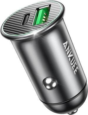 USB-C Car Charger Adapter Dual Ports Fast Charging PD 60W + QC3.0 30W Mini All-Metal Cigarette Lighter USB Charger Universal for iPhone13/Pro Max/12/XS Max/11 Pro  Car Accessories