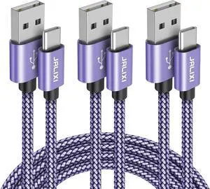 JALIXI USB C Charging Cable for iPhone 15, 3Pack (10ft+6ft+3ft) USB to USB C Cable, Braided Type C Charger Cord for iPhone 15 Pro Max, for Samsung Galaxy S23 S22 S21 Ultra S10, A15 A25 A35 A55, Pixel