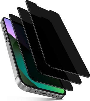 PULEN 3 Pack Privacy Screen Protector for iPhone 14 Plus/iPhone 13 Pro Max 6.7-Inch, [Anti-spy] [Anti-scratch] Case friendly 9H Hardness Tempered Glass