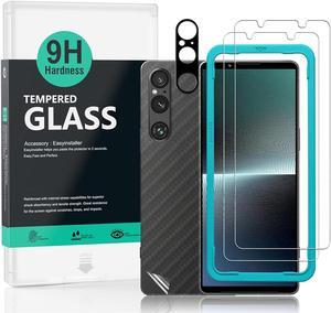 Ibywind Screen Protector for Sony Xperia 1 V 5G(6.5") 2 Pack+1 Pack Camera Len Protector+1 Back Film,9H Tempered Glass,HD,Scratch Resistant,Bubble Free,Easy Install