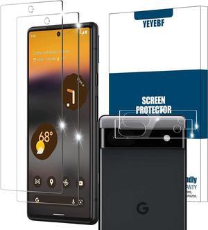 YEYEBF Google Pixel 6A 5G Screen Protector + Camera Lens Protectors, [2+2 Pack] Full Coverage Tempered Glass Screen Protector for Google Pixel 6a 5G-6.1 Inch [Case-Friendly][Fingerprint Compatible]
