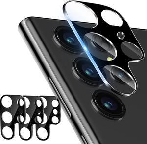 3 Pack Camera Lens Protector for  Galaxy S24 Ultra Tempered Glass Camera Protector Lens Cover Ultra HD 9H Hardness Anti-Scratch Case Friendly [No Affect on Night Shots]