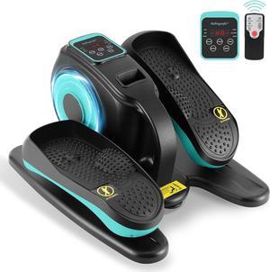 Under Desk Elliptical Machine, Electric Leg Exerciser with Remote Control, Adjustable Speeds Seated Pedal Exerciser, Portable Elliptical Trainer for Seniors & Adults