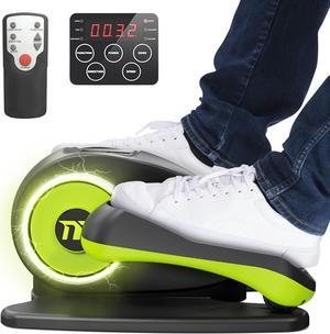 Elliptical Exercise Machine  Silent Under Desk Bike Pedal Exerciser  Portable and Compact Electric Under Desk Stepper  Remote Control Seated Stepper Machine with LCD Display