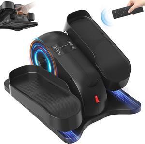 Under Desk Elliptical Electric Ellipse Leg Exerciser for Seniors, Quiet & Compact Seated Pedal Exerciser with Remote Control & Hidden Handle