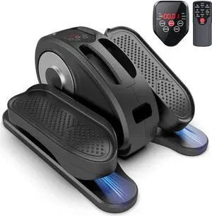 Under Desk Elliptical Electric Foot Pedal Exerciser, Portable Elliptical Ellipse Leg Exerciser for Seniors, Quiet Compact Elliptical Exercise Machine with Remote Control