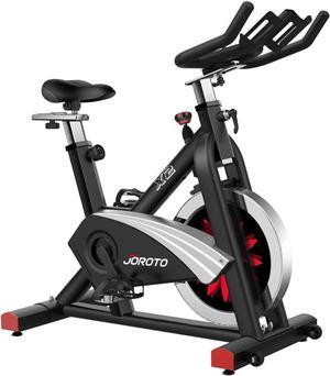 JOROTO Belt Drive Indoor Cycling Bike with Magnetic Resistance Exercise Bikes Stationary (300 Lbs Weight Capacity) (Updated)