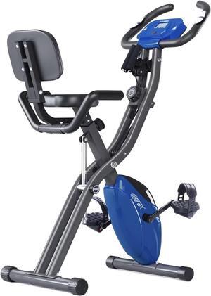 Merax Exercise Bike foldable, 3 in 1 Magnetic Stationary Bike for Home with 16-Level Resistance, Fitness X-Bike Upright Indoor Cycling Bike for Home Workout 300LB Capacity