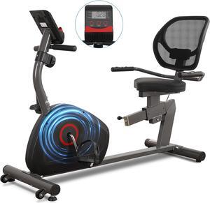 Recumbent Exercise Bike for Home Magnetic Stationary Bike for Adult Seniors, Workout Equipment for Gym, LCD, Heart Rate Handle,Indoor