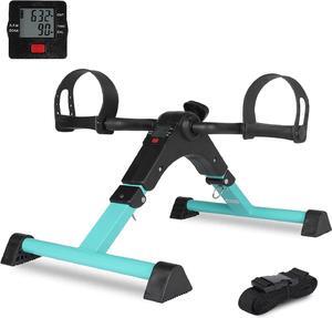 MEETWARM Pedal Exercise Bike for Seniors, Hand Arm Leg & Knee Peddler Adjustable Fitness Equipment, Folding Recovery Physical Therapy Home Exercise Bike for Elderly, Portable Bicycle Exerciser Machine