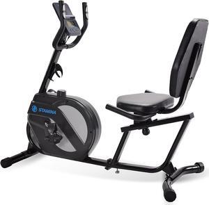 Stamina Recumbent Exercise Bike 1346 - Exercise Bike with Smart Workout App - Recumbent Exercise Bike for Home Workout - Up to 250 lbs Weight Capacity Black