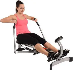 Stamina BodyTrac Glider Hydraulic Rowing Machine with Smart Workout App - Rower Workout Machine with Cylinder Resistance - Up to 250 lbs Weight Capacity