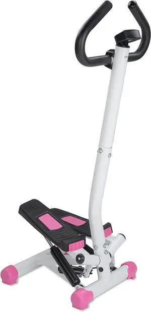 Ktaxon Steppers for Exercise, Mini Stepper with Handlebar, Twist Stepper with Unique Twist Movement, 300LBS Weight Capacity, Adjustable Step Height for Full Body Workout (Pink)