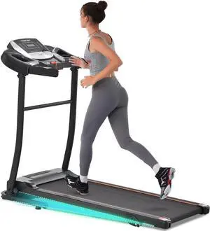 Merax Electric Folding Treadmill  Easy Assembly Fitness Motorized Running Jogging Machine with Speakers for Home Use, 12 Preset Programs