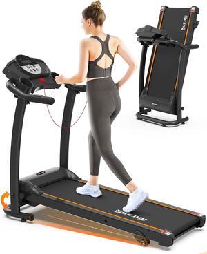 Treadmill with Incline, 3.0HP Foldable Treadmill for Home Office Small Space Portable Walking Treadmill 240 Lbs with 12 Preset PROG, LED Display, Speaker and Cup Holder