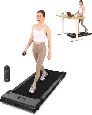 Under Desk Treadmill, 2 in 1 Portable Folding Treadmill, 2.5-3.0HP Brushless Motorized Electric Walking Treadmill, Larger Running Area, Small Mini Walking Pad Running Machine for Home